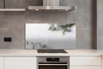 Panel szklany do Kuchni Leśne Szyszki i Gałązki