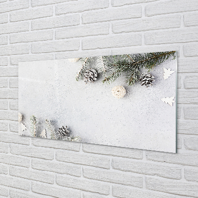 Panel szklany do Kuchni Leśne Szyszki i Gałązki