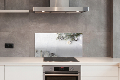 Panel szklany do Kuchni Leśne Szyszki i Gałązki