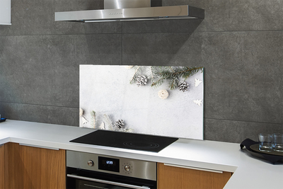 Panel szklany do Kuchni Leśne Szyszki i Gałązki