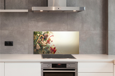 Panel szklany do Kuchni Zimowa Kompozycja z Piernikami