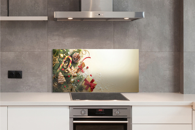 Panel szklany do Kuchni Zimowa Kompozycja z Piernikami