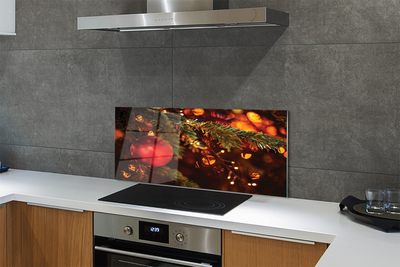 Szklany Panel Lśniąca Bombka Choinkowa