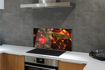 Szklany Panel Lśniąca Bombka Choinkowa