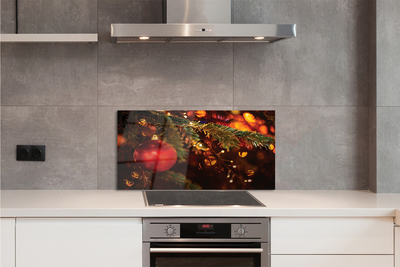 Szklany Panel Lśniąca Bombka Choinkowa