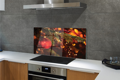 Szklany Panel Lśniąca Bombka Choinkowa