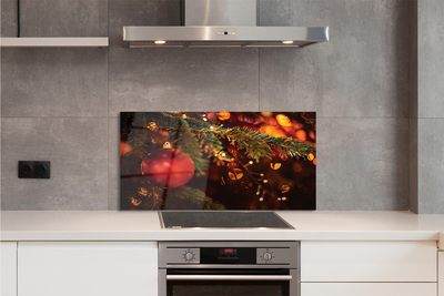 Szklany Panel Lśniąca Bombka Choinkowa