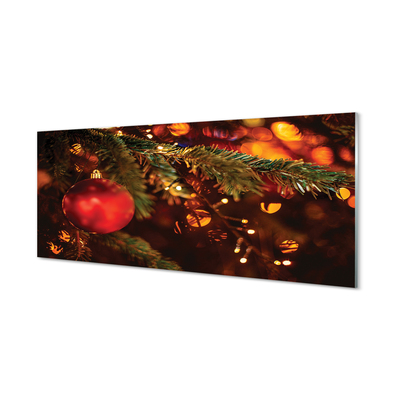 Szklany Panel Lśniąca Bombka Choinkowa