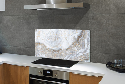 Panel szklany do Kuchni Naturalne Użylenie Marmuru