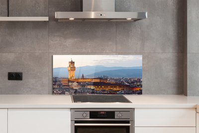 Panel Szklany Panorama Zamku o Zachodzie Słońca