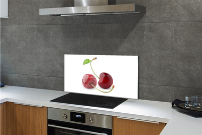 Panel szklany do Kuchni Soczyste Czerwone Wiśnie