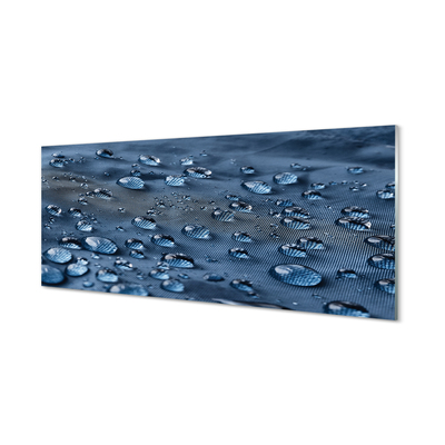 Szklany Panel Krople makro woda