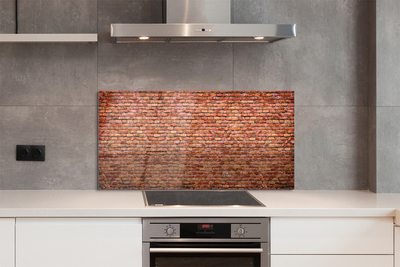 Szkło do Kuchni na Ścianę Wyrazista Ściana z Cegły