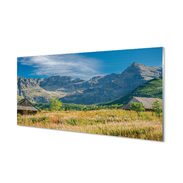 Panel szklany do Kuchni Górska Osada w Dolinie
