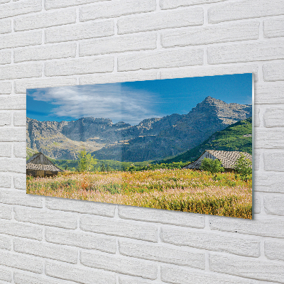 Panel szklany do Kuchni Górska Osada w Dolinie