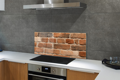 Szkło do Kuchni na Ścianę Mur z Kamienia i Cegieł