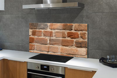 Szkło do Kuchni na Ścianę Mur z Kamienia i Cegieł