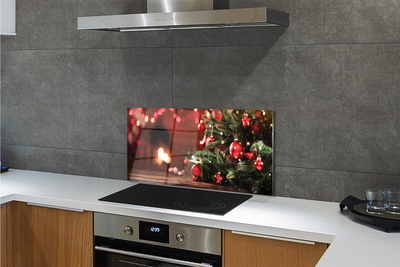 Panel szklany do Kuchni Choinka Pełna Prezentów