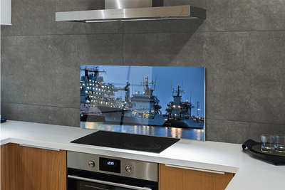 Szkło do Kuchni na Ścianę Statki na Morzu pod Niebem