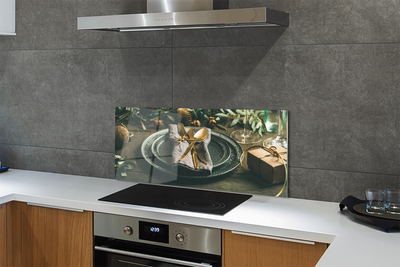 Panel szklany do Kuchni Wigilijne Nakrycie Stołu