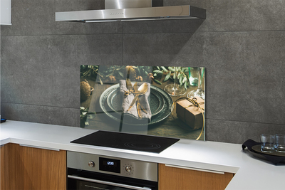 Panel szklany do Kuchni Wigilijne Nakrycie Stołu