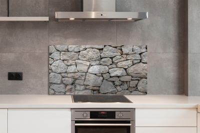 Szkło Ozdobne do Kuchni Tradycyjny Mur Kamienny