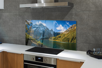 Panel szklany do Kuchni Błękitne Jezioro Górskie