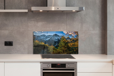 Panel szklany do Kuchni Alpejski Krajobraz z Jeziorem