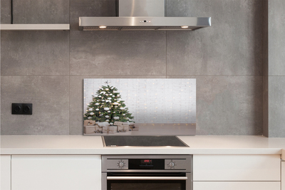 Szklany Panel Świąteczny Las Prezentów