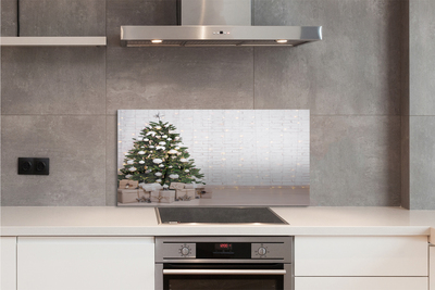 Szklany Panel Świąteczny Las Prezentów