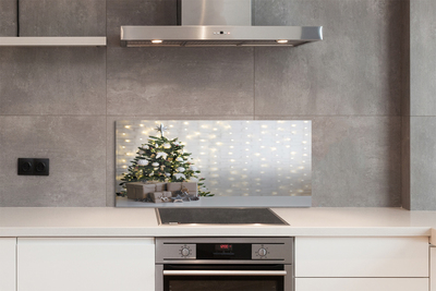 Panel szklany do Kuchni Bożonarodzeniowe Drzewka i Podarki