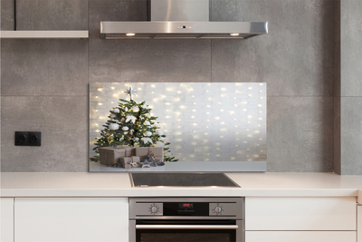 Panel szklany do Kuchni Bożonarodzeniowe Drzewka i Podarki