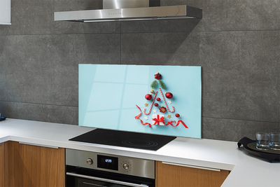 Panel szklany do Kuchni Świąteczne Słodycze i Bombki