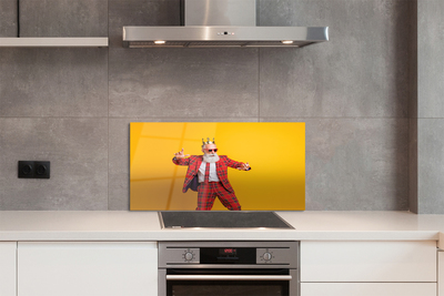 Szklany Panel Elegancja w Garniturze w Kratę