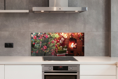 Panel szklany do Kuchni Bombki i Świąteczne Podarki