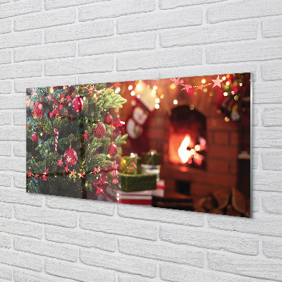 Panel szklany do Kuchni Bombki i Świąteczne Podarki