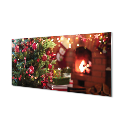 Panel szklany do Kuchni Bombki i Świąteczne Podarki