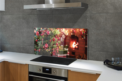 Panel szklany do Kuchni Bombki i Świąteczne Podarki