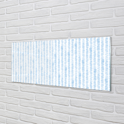 Szkło do Kuchni na Ścianę Niebieska Jodełka