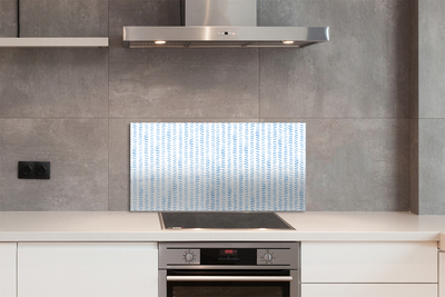 Szkło do Kuchni na Ścianę Niebieska Jodełka