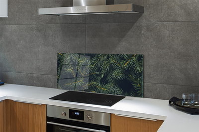 Panel szklany do Kuchni Świerkowe Gałązki