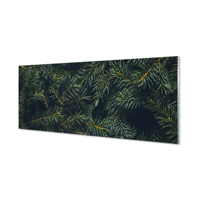 Panel szklany do Kuchni Świerkowe Gałązki