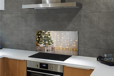 Panel szklany do Kuchni Zimowe Dekoracje i Choinki