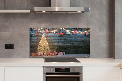 Szklany Panel Prezenty pod Świąteczną Choinką