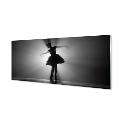Szklany Panel Baletnica szare tło