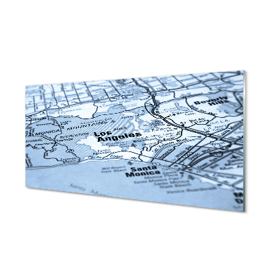 Szklany Panel Mapa miasta