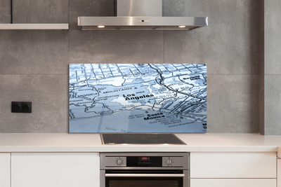 Szklany Panel Plan Miejskich Ulic