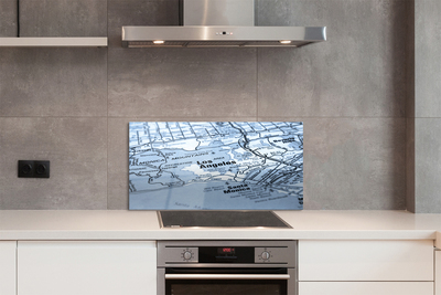 Szklany Panel Plan Miejskich Ulic