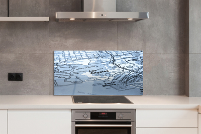 Szklany Panel Plan Miejskich Ulic