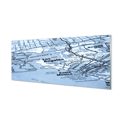 Szklany Panel Mapa miasta